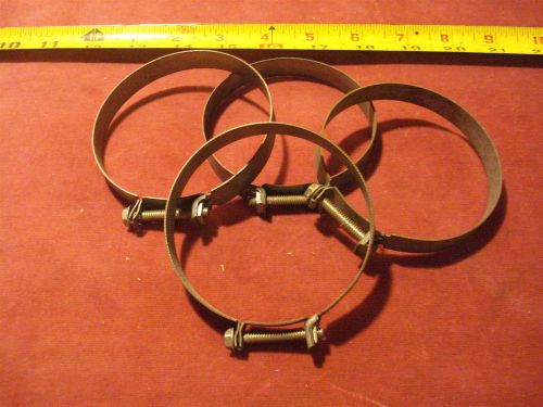 (4005.) hose clamps 3&#034; diameter set of 4 nos.  non-worm drive for sale