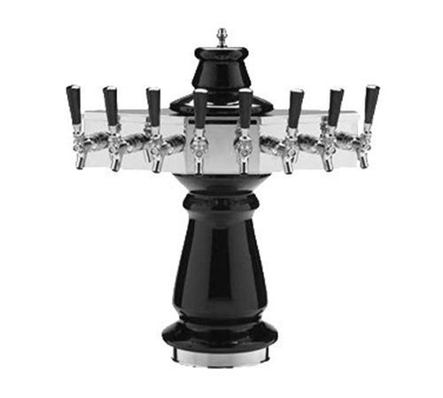 Glastender VET-8-PB-SR Vienna Ellipse Draft Beer Tower air-cooled (8) faucets