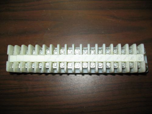 Lot of 18 Allen Bradley 1492 Type CA Terminal Blocks with Mounting Rail and Ends