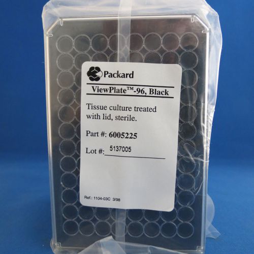Qty 45 Packard ViewPlate-96 Black TCT w/ Lid Optically Clear Bottom 6005225