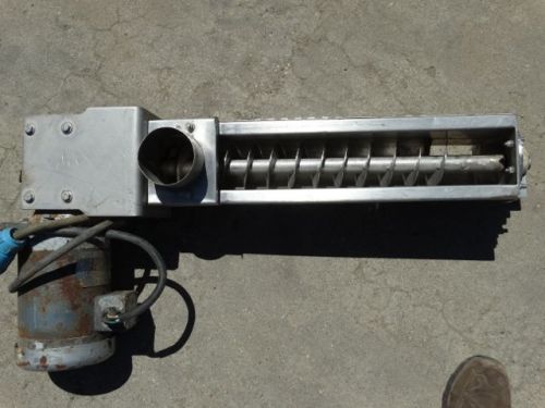 Stainless steel 4&#034; diameter x 2 foot horizontal cross conveyer screw auger for sale