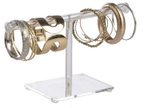 10.0&#034; x 5.6&#034; x 3.8&#034;, jewelry display with t-bar for bracelets and chains, acryli for sale