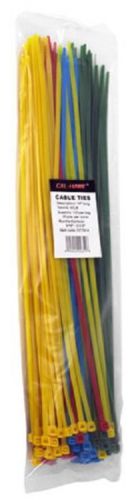 100-pc. 14&#034; Colored Zip Cable Ties - Multi-Use - Self-Locking - Nylon