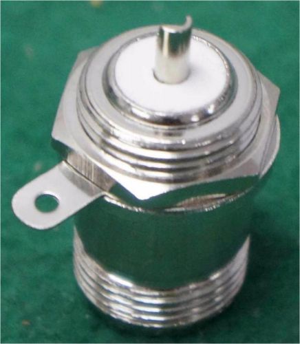 ONE NEW N Type Jack female bulkhead w/ nut whorl solder connector straight !