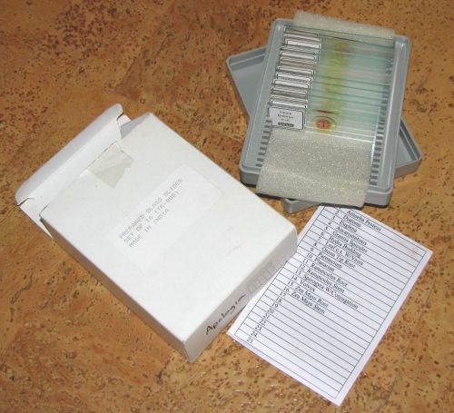 Set of 16 prepared glass slides for use with Apologia Biology