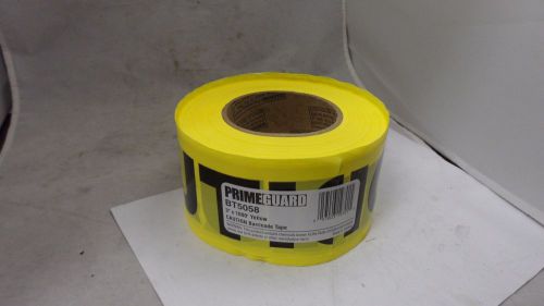8 rolls new prime guard bt5058 3&#034; x 1000&#039; yellow caution barricade tape for sale