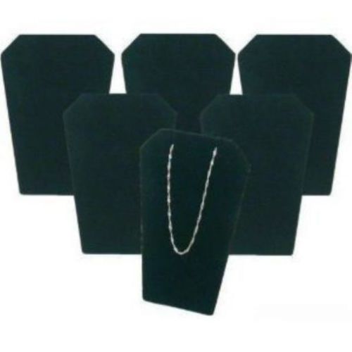 6 Black Velvet Necklace Pendant Chain Earring Display Stands