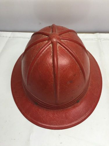 Vintage Davis Hard Hat Plastiglas Hedgard Logger, Construction Full Brim