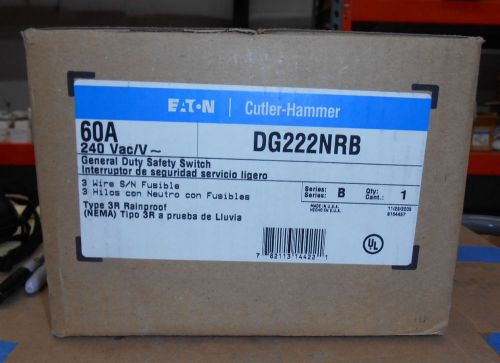 Eaton Cutler-Hammer DG222NRB General Duty Safety Switch 60A 240V