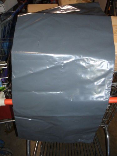 100 LONG Gray PLASTIC BAGS ROLL Thick 15&#034; x 72&#034;  Storage, posters, Rolled Fabric