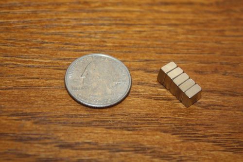 Qty 5 - 1/4&#034; x 1/4&#034; x 1/8&#034;  neodymium earth magnet n52 block square magnets for sale