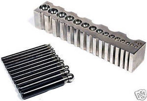 13 piece dapping punch set block silversmith staking for sale