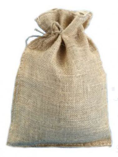 10&#034; X 14&#034; Burlap Bags with Drawstring - Lot of 25