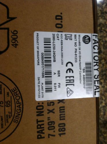 Brand New Micro850 24-Point PLC 2080-LC50-24QWB(2080LC5024QWB) Sealed in the Box