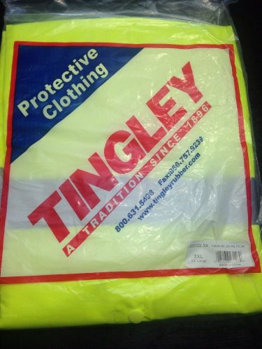 Tingley rubber j23122.3x vision breathable jacket with hood, 3xl, lime green sad for sale