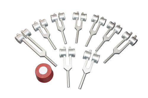 New weighted sacred solfeggio 9 pc tuning forks tuners for sale
