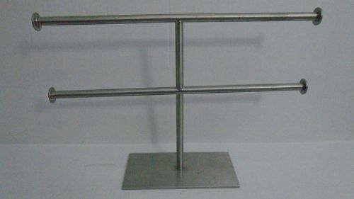 2 Tier T Stand Metal Counter Top 16 Inches Long 11 Inches Tall