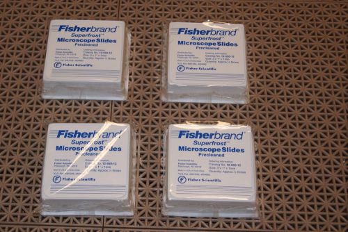 Fisherbrand Superfrost Microscope Slides #12-550-12 Pre Cleaned Qty: 4 Box New