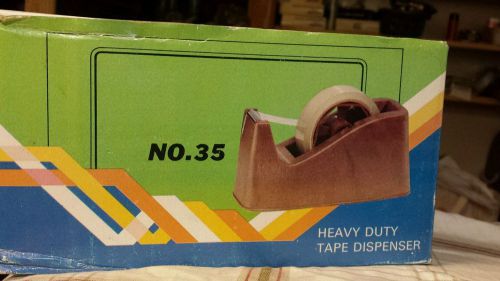 Heavy duty tape dispenser   2In1 No 35 deluxe woodgrain