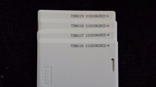 (4) HID Proximity Prox Card 37-Bit Format H10302
