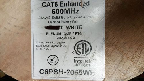 Primus cable c6psh-2065wh 23/4p cat6e f/utp plenum teflon network white /40ft for sale