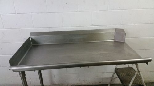 48&#034; x 26&#034; dish warewasher s.s. left side clean table w/ 5&#034; back splash for sale