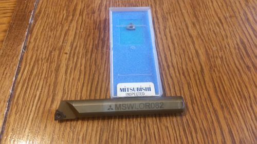 MITSUBISHI Carbide boring bar MSWL0R082 and 2 inserts NP-WCM040204G QTY Steel