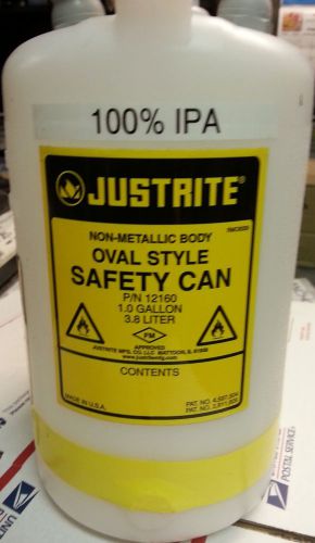 7 Justrite 12160 Non-Metallic Oval Body Safety Can 1-Gallon 3.8L HDPE Carboy