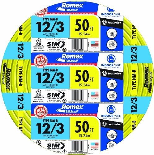 SouthWire 63947622 12/3WG NMB Wire 50-Foot