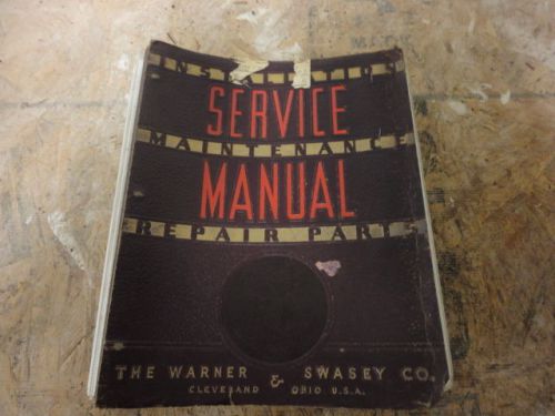 Warner Swasey 4A Turret Lathe Service Manual Operator Maintenance parts