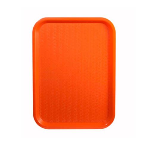 Winco FFT-1418O Premium Plastic Fast Food Tray 14 x 18 (Orange)