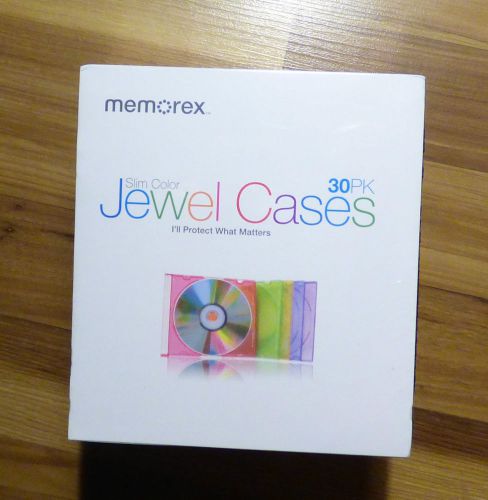 Memorex Slim Color 90 Jewel Cases for DVD CD Blu-Ray Media Storage