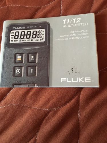 ORIGINAL FLUKE 11-12  MULTIMETER  USERS MANUAL