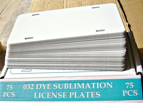 12pc 032 6&#034;x12&#034;Gloss Dye White Sublimation Aluminum License Plate/Car  Blanks,