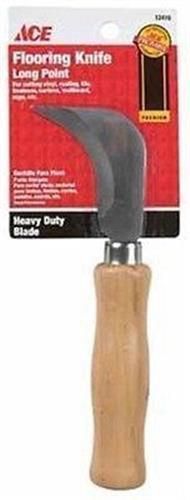 Ace 12416 7.5&#034; flooring knife long point contoured wood handle for vinyl tile for sale