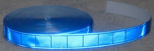 50-yard roll Blue gloss sew on REFLECTIVE TAPE PVC 1&#034;