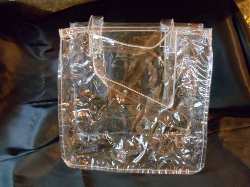 clear plastic tote,12x12x6,with6inch handles