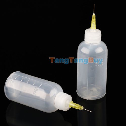 50ml Clear White Glue Applicator Needle Squeeze Bottle 4 Pcs