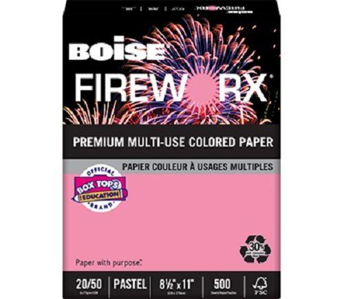 Boise Fireworx Color Copy/Laser Paper 20 lb Letter Size (8.5 x 11) Cherry Cha...