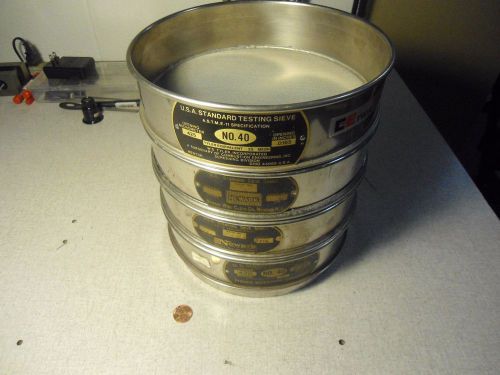 Sieve No.4 , 40, 200  Lot of 4