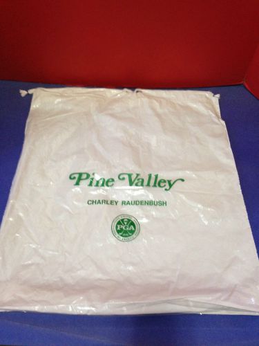 Pine Valley Golf Club plastic bag white &amp; green Gift Bag