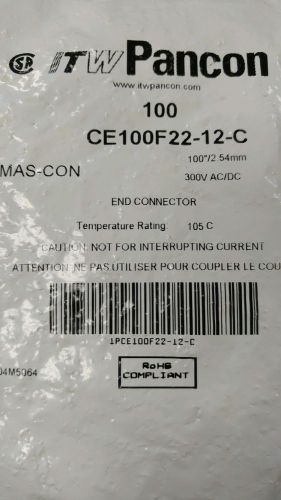 CE100F22-12-C QTY 5051 PCS ITW PANCON F 12 POS 2.54mm  NEW FACT BAGS