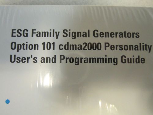 Agilent ESG Family Signal Generators Option 101 cdma2000 Personality User&#039;s and