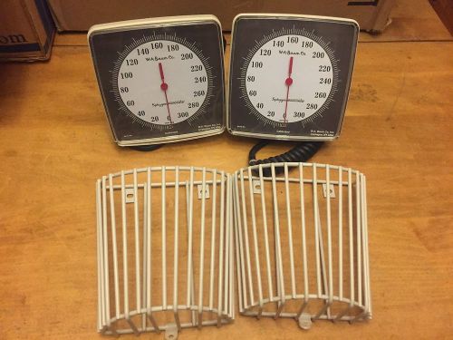 Lot of 2 W.A Baum Co Sphygmomanometer guages w/ baskets and hoses