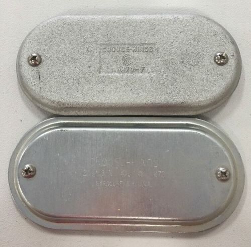 Two Crouse-Hinds Condulet Covers 870 &amp; 870-F  2 1/2 - 3 in.