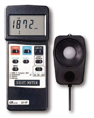 New lutron lx-107 portable digital light meter lux/luminometer tester instrument for sale