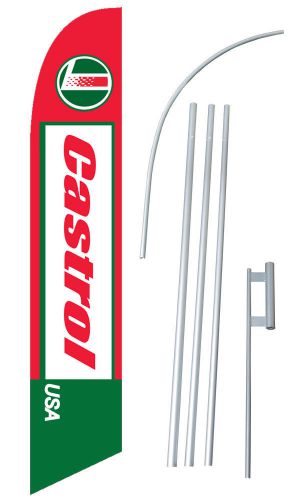 Castrol USA Windless Flag Swooper Full Sleeve Feather Banner 15&#039; Kit -USA