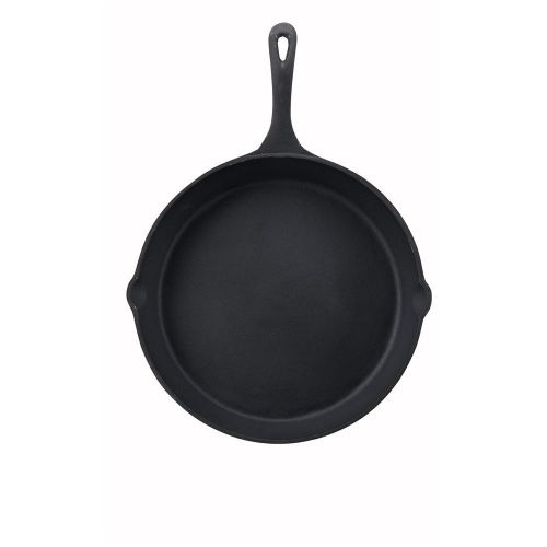 Winco RSK-12, 12-Inch Black-Enameled Cast Iron Skillet