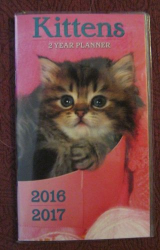 NEW 2 YEAR POCKET PLANNER ORGANIZER CALENDAR 2016~2017 KITTENS CATS