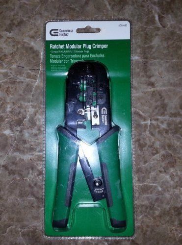 Commercial Electric-Modular Plug Ratchet Crimper 538-443